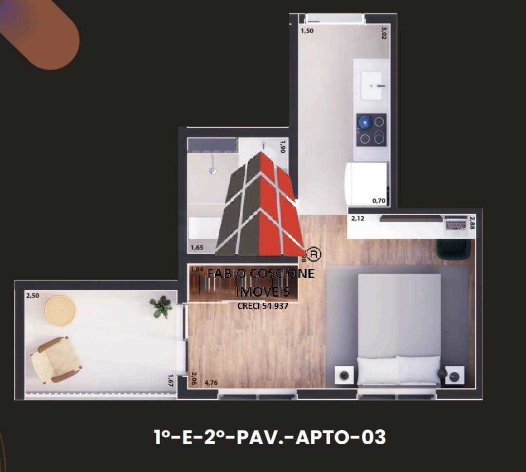 Apartamento, 1 quarto, 26 m² - Foto 6