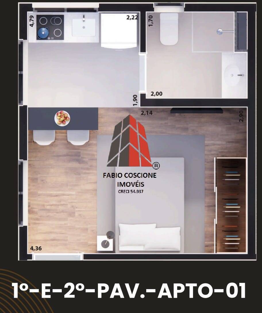 Apartamento, 1 quarto, 26 m² - Foto 9