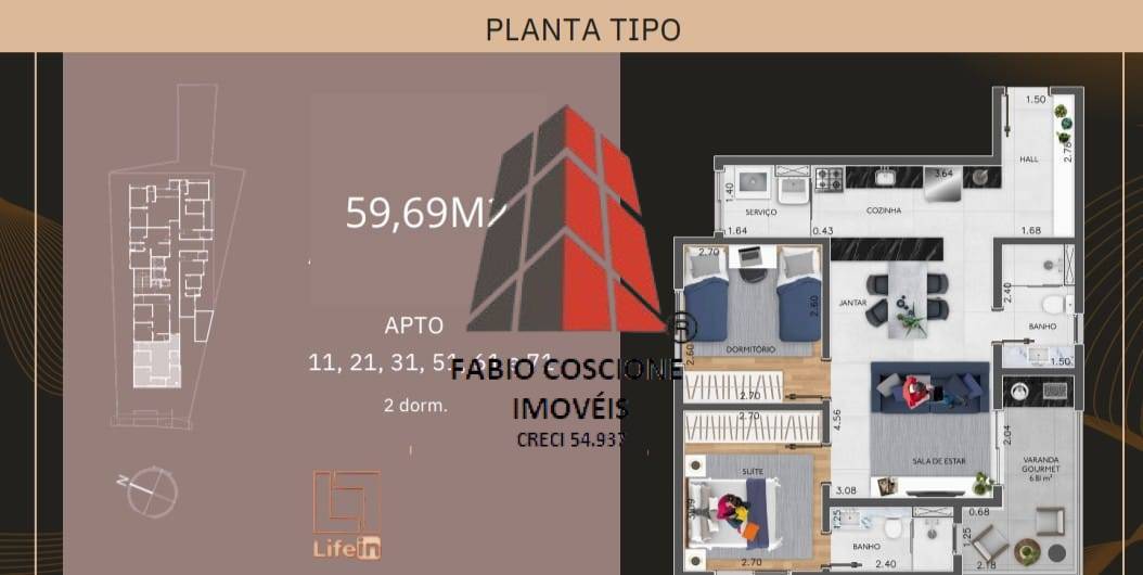 Apartamento, 2 quartos, 40 m² - Foto 54