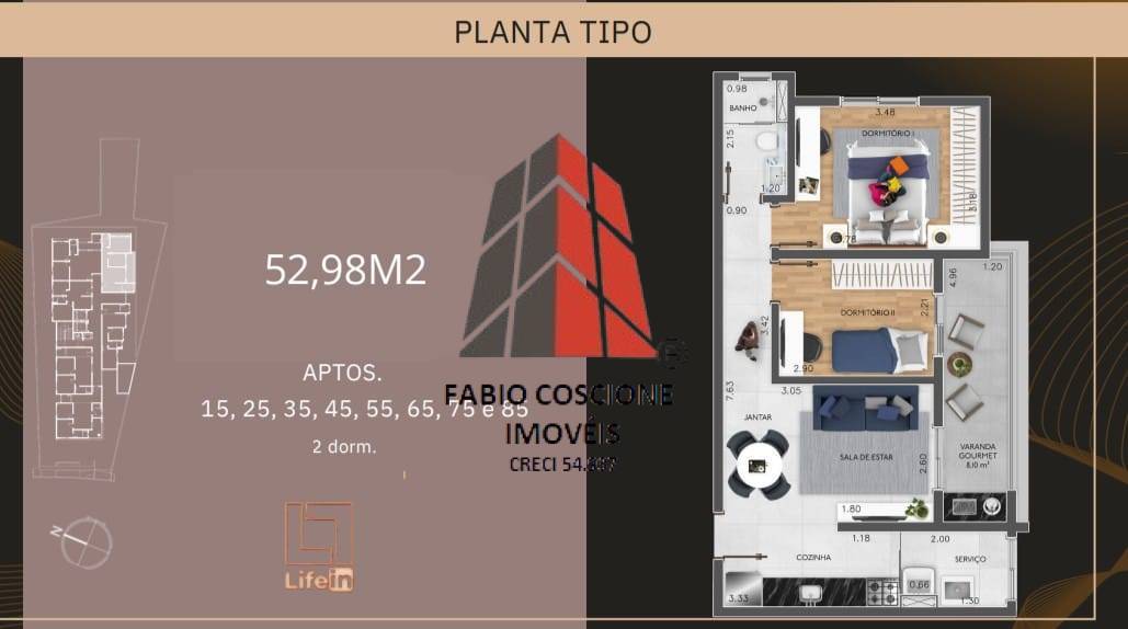 Apartamento, 2 quartos, 40 m² - Foto 60