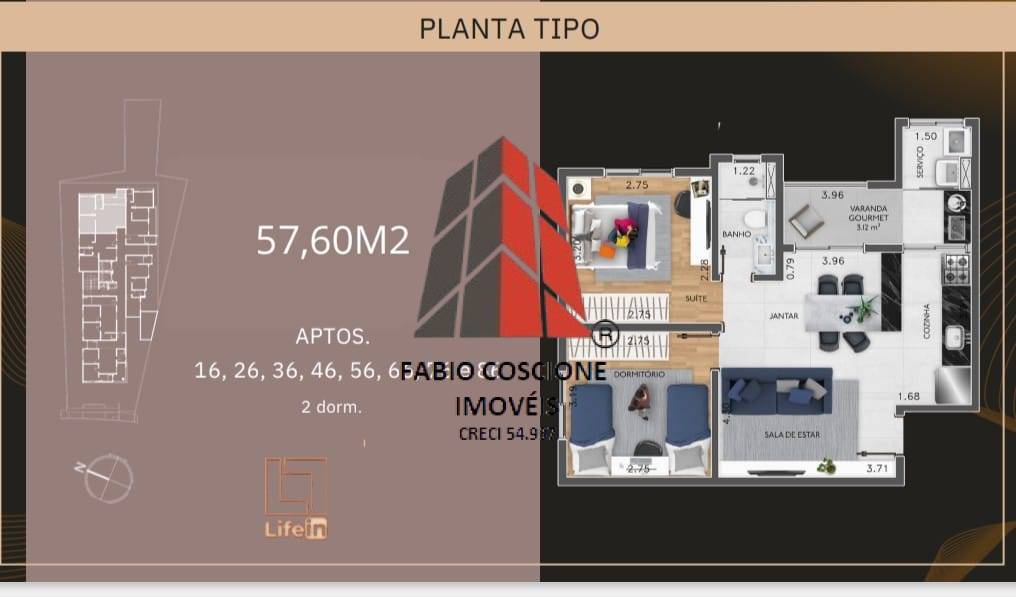 Apartamento, 2 quartos, 40 m² - Foto 65