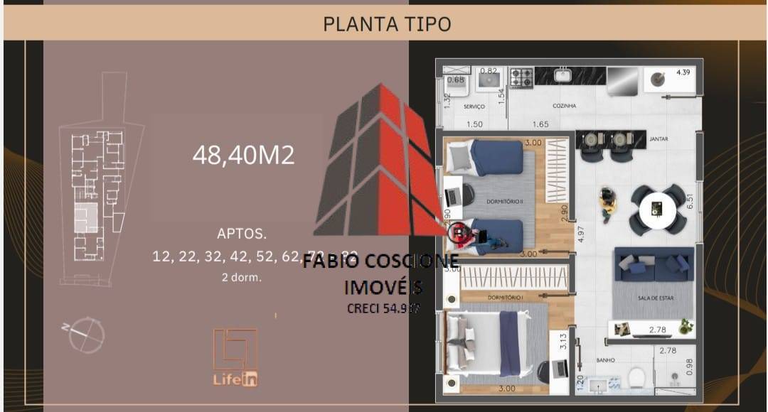 Apartamento, 2 quartos, 40 m² - Foto 69