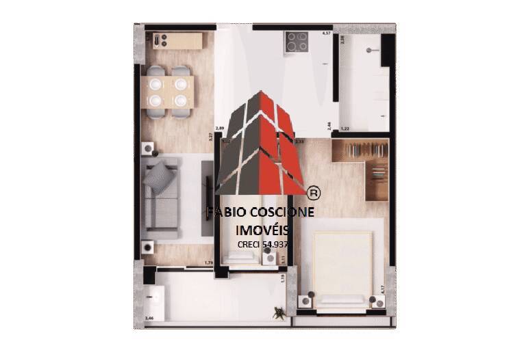 Apartamento, 2 quartos, 26 m² - Foto 41