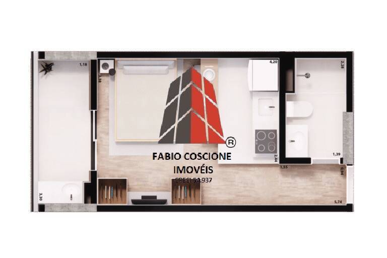Apartamento, 2 quartos, 26 m² - Foto 40